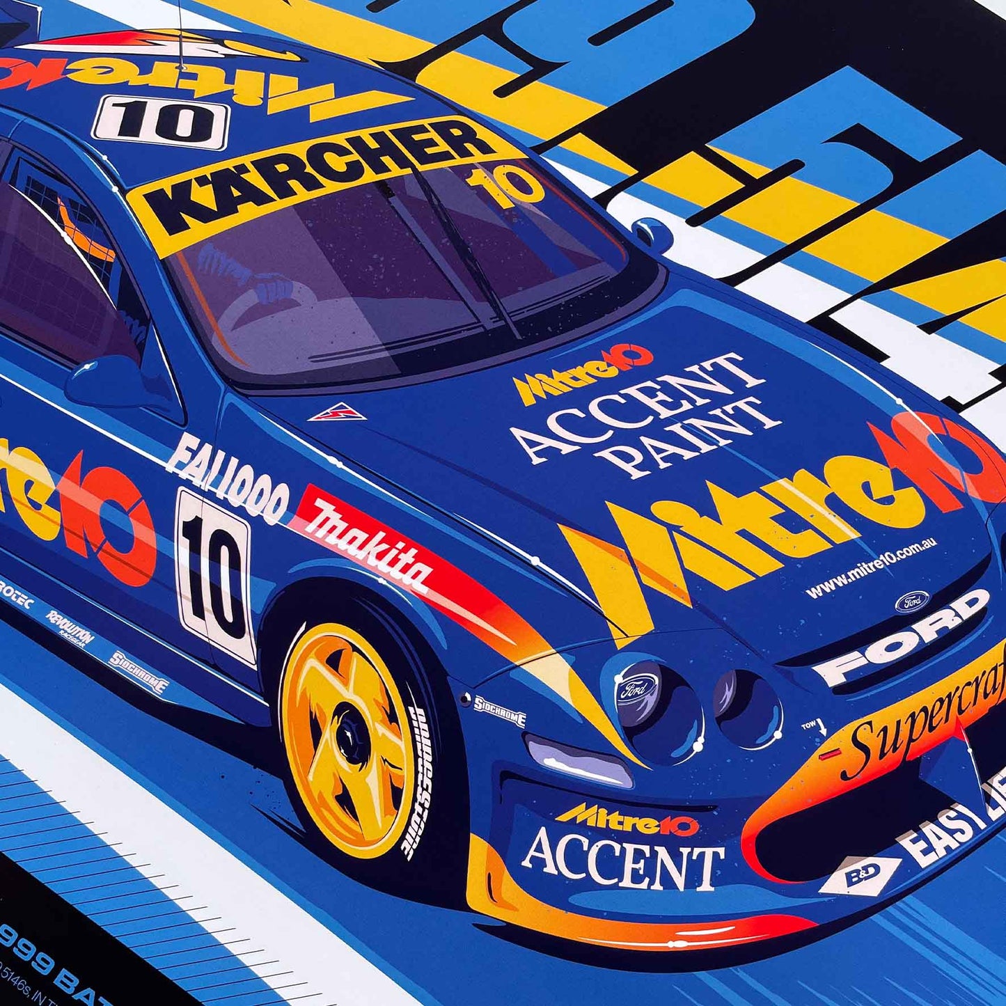 Mark Larkham 1999 Bathurst Pole - A2 Art Print