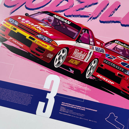 Winfield Nissan Skyline R32 Group A2 Art Print Detail